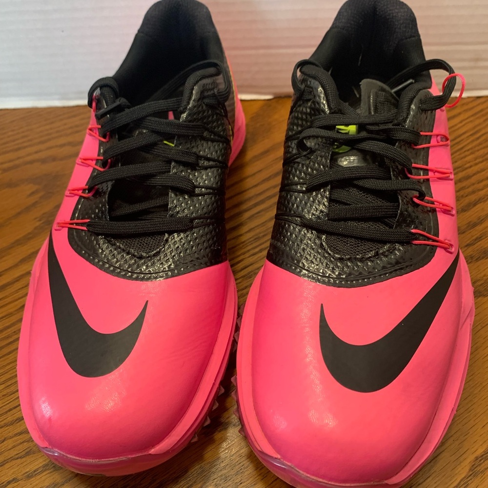 Nike Golf Pink& Black and Highlighter Yellow Shoes Woman’s Size 8. Comfort Cute - Picture 5 of 13